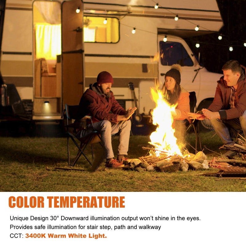 Facon 5Packs LED Aisle Light w/Motion Sensor LED Sensor Step Lights, 12V DC Warm White Deck Lights for RV, Boat, Marine, Camper, Trailer, Motor Home - Image 1